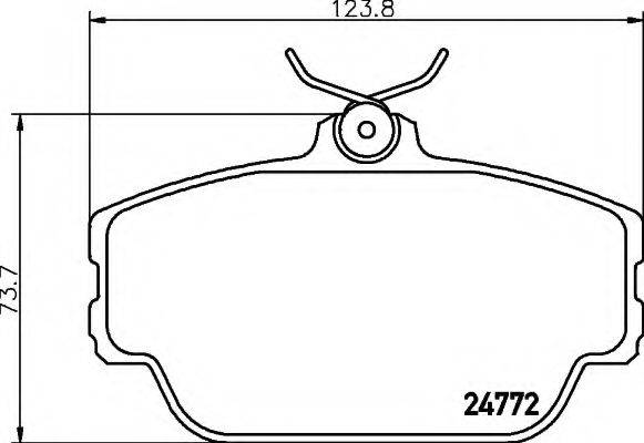 HELLA 8DB355014521 Комплект гальмівних колодок, дискове гальмо