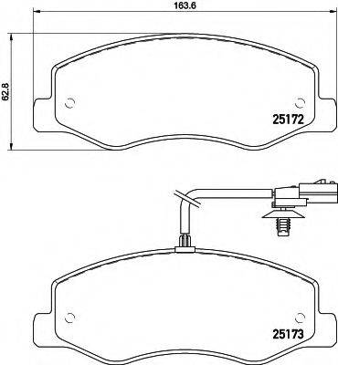 HELLA 8DB355015311 Комплект гальмівних колодок, дискове гальмо