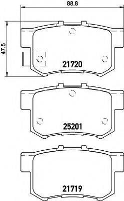 HELLA 8DB355015611 Комплект гальмівних колодок, дискове гальмо