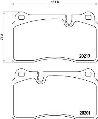 HELLA 8DB355015891 Комплект гальмівних колодок, дискове гальмо