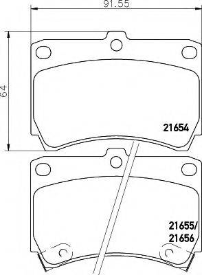 HELLA 8DB355016431 Комплект гальмівних колодок, дискове гальмо