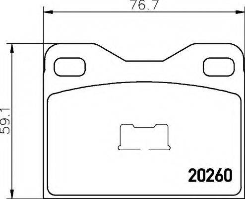 HELLA 8DB355017401 Комплект гальмівних колодок, дискове гальмо