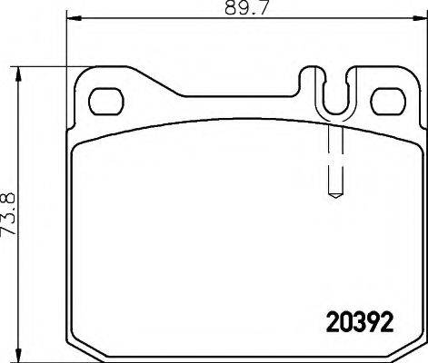 HELLA 8DB355017481 Комплект гальмівних колодок, дискове гальмо