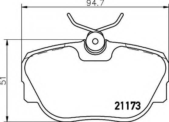 HELLA 8DB355017811 Комплект гальмівних колодок, дискове гальмо