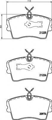 HELLA 8DB355017851 Комплект гальмівних колодок, дискове гальмо