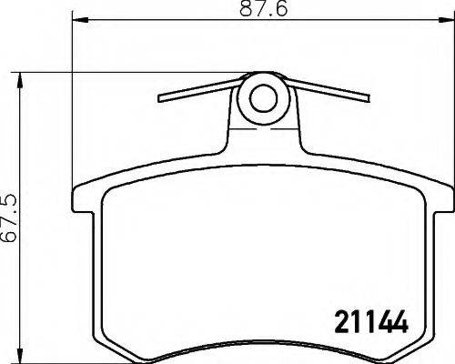 HELLA 8DB355017951 Комплект гальмівних колодок, дискове гальмо