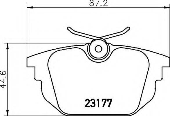 HELLA 8DB355018371 Комплект гальмівних колодок, дискове гальмо