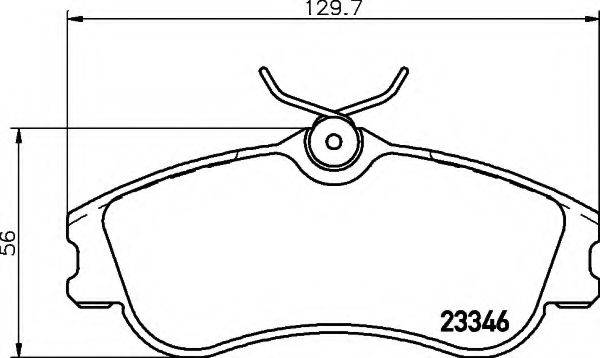 HELLA 8DB355018541 Комплект гальмівних колодок, дискове гальмо