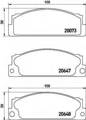 HELLA 8DB355018911 Комплект гальмівних колодок, дискове гальмо