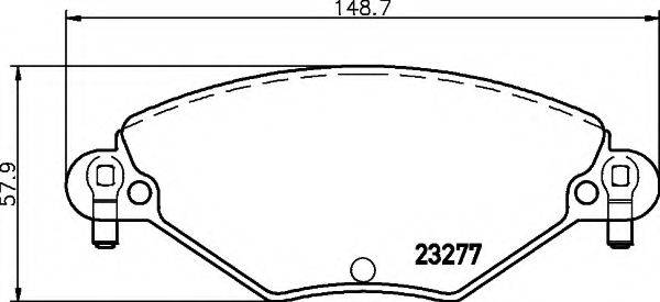 HELLA 8DB355019411 Комплект гальмівних колодок, дискове гальмо