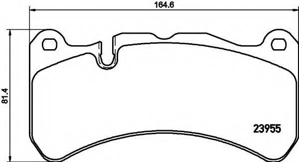 HELLA 8DB355019521 Комплект гальмівних колодок, дискове гальмо