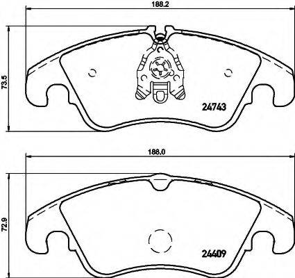 HELLA 8DB355013751 Комплект гальмівних колодок, дискове гальмо