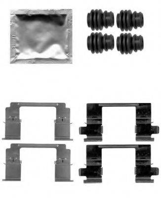 HELLA 8DZ355205281 Комплектуючі, колодки дискового гальма