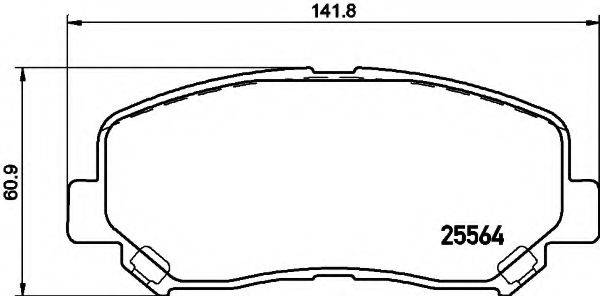 HELLA 8DB355020511 Комплект гальмівних колодок, дискове гальмо