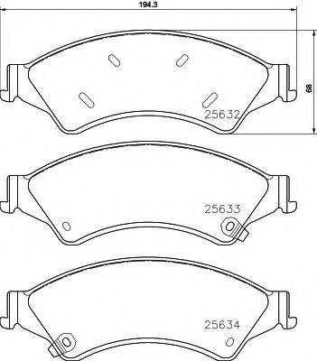 HELLA 8DB355020781 Комплект гальмівних колодок, дискове гальмо