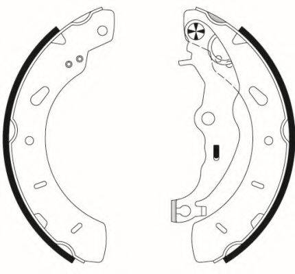 HELLA 8DB355022201 Комплект гальмівних колодок