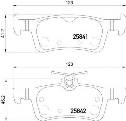 HELLA 8DB355021311 Комплект гальмівних колодок, дискове гальмо