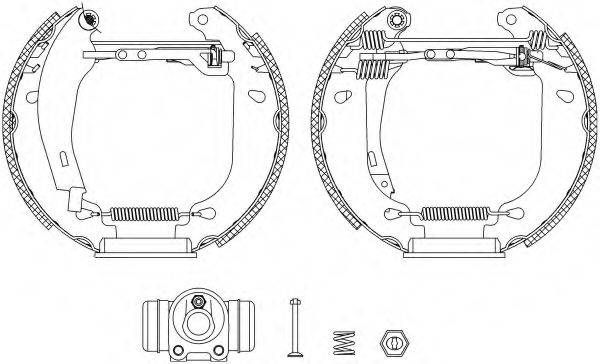 HELLA 8DB355004711 Комплект гальмівних колодок