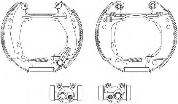 HELLA 8DB355003661 Комплект гальмівних колодок