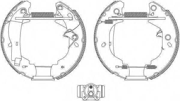 HELLA 8DB355004111 Комплект гальмівних колодок