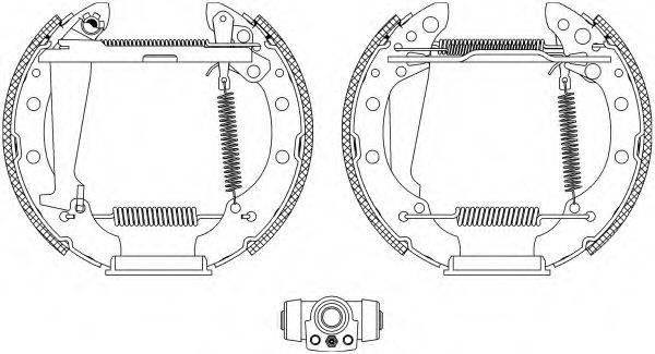 HELLA 8DB355004181 Комплект гальмівних колодок