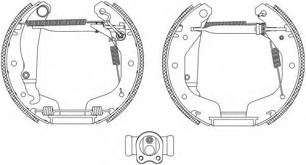 HELLA 8DB355004021 Комплект гальмівних колодок