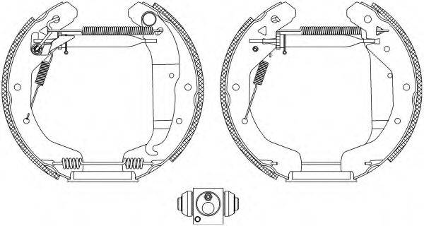 HELLA 8DB355004581 Комплект гальмівних колодок