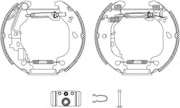 HELLA 8DB355004761 Комплект гальмівних колодок