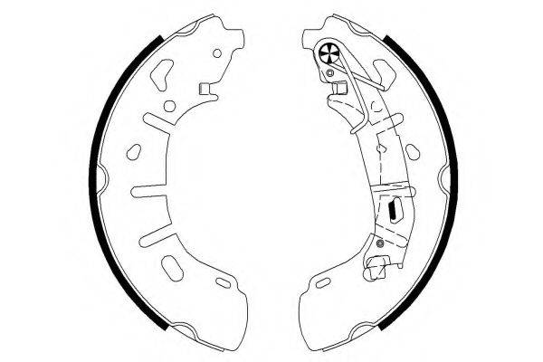 HELLA 8DB355022221 Комплект гальмівних колодок