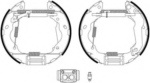 HELLA 8DB355022621 Комплект гальмівних колодок