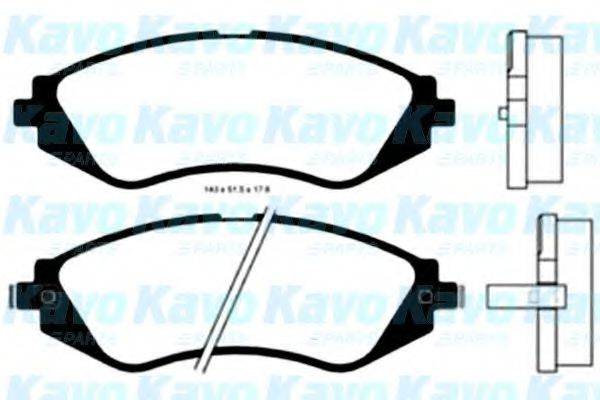 KAVO PARTS BP1003 Комплект гальмівних колодок, дискове гальмо