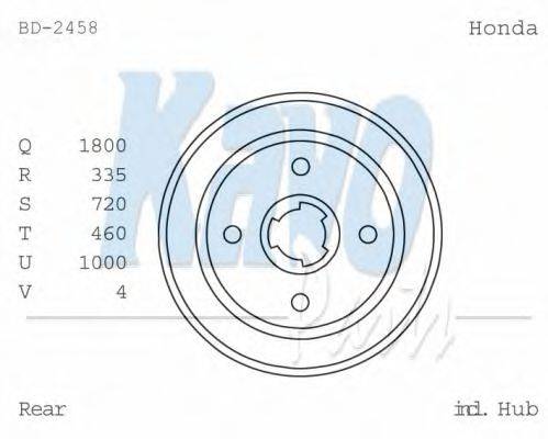 KAVO PARTS BD2458 Гальмівний барабан