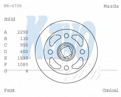 KAVO PARTS BR4708 гальмівний диск