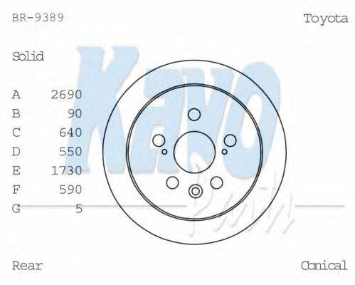 KAVO PARTS BR9389 гальмівний диск