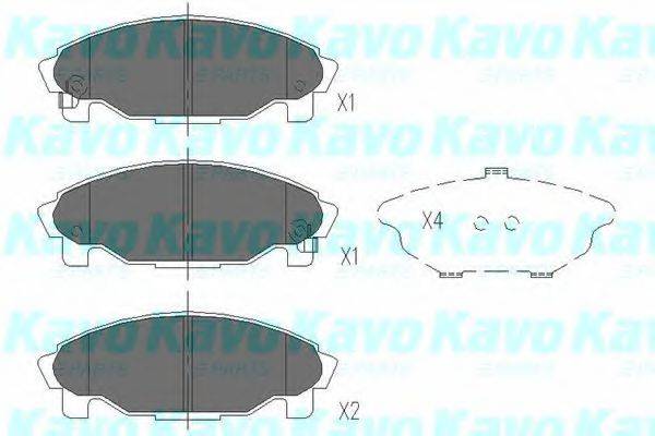 KAVO PARTS KBP1502 Комплект гальмівних колодок, дискове гальмо