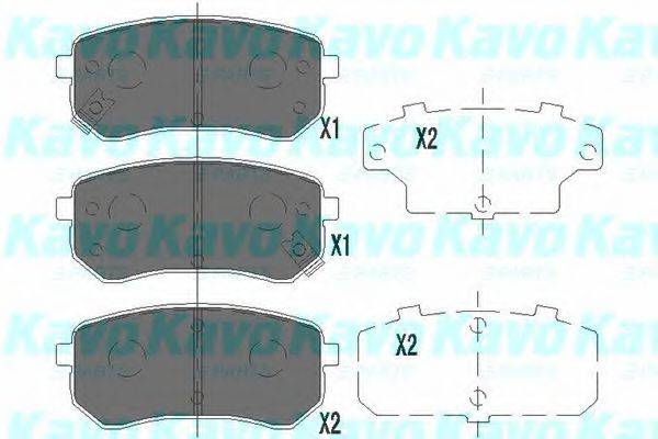 KAVO PARTS KBP4005 Комплект гальмівних колодок, дискове гальмо