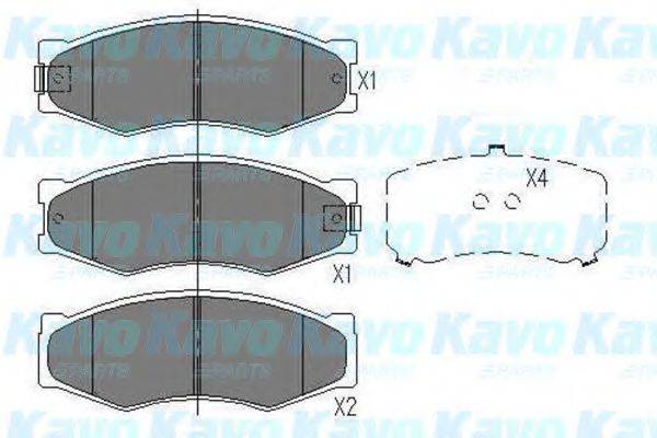 KAVO PARTS KBP6524 Комплект гальмівних колодок, дискове гальмо