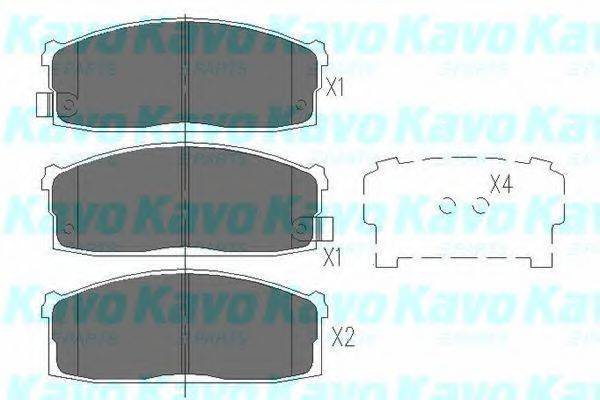 KAVO PARTS KBP6525 Комплект гальмівних колодок, дискове гальмо