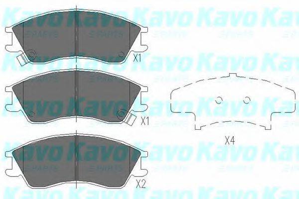 KAVO PARTS KBP8012 Комплект гальмівних колодок, дискове гальмо