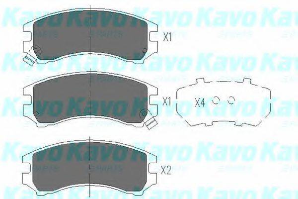 KAVO PARTS KBP8513 Комплект гальмівних колодок, дискове гальмо