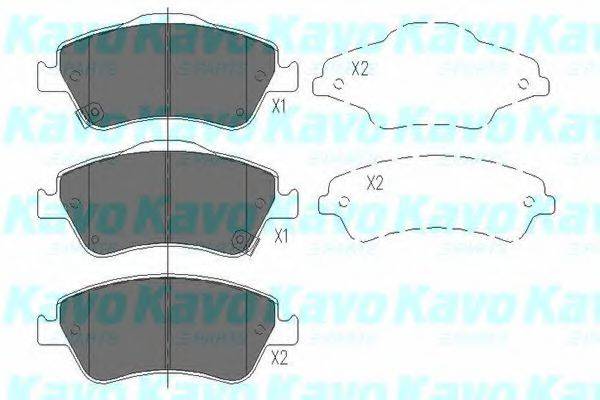 KAVO PARTS KBP9027 Комплект гальмівних колодок, дискове гальмо