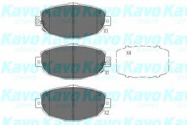 KAVO PARTS KBP9072 Комплект гальмівних колодок, дискове гальмо