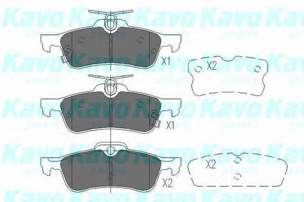 KAVO PARTS KBP9106 Комплект гальмівних колодок, дискове гальмо