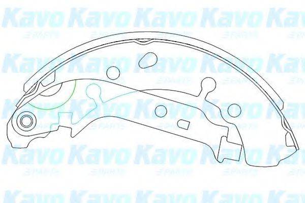 KAVO PARTS KBS9906 Комплект гальмівних колодок