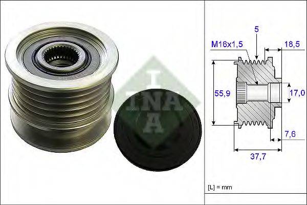 INA 535016910 Механізм вільного ходу генератора