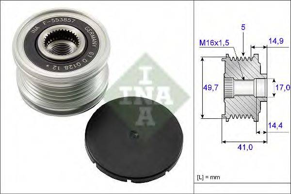 INA 535010110 Механізм вільного ходу генератора