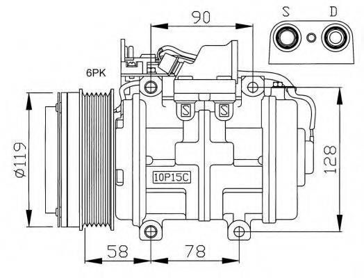 NRF 32039G Компресор, кондиціонер