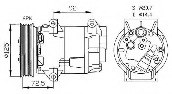 NRF 32208G Компресор, кондиціонер