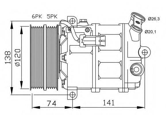 NRF 32668G Компресор, кондиціонер