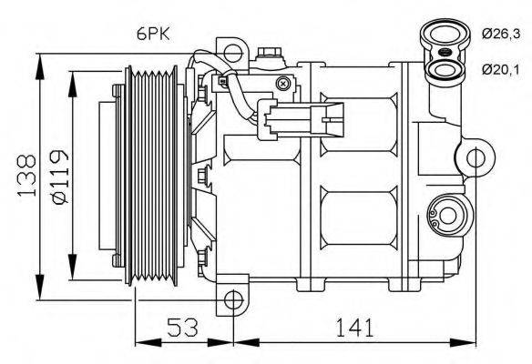 NRF 32672G Компресор, кондиціонер